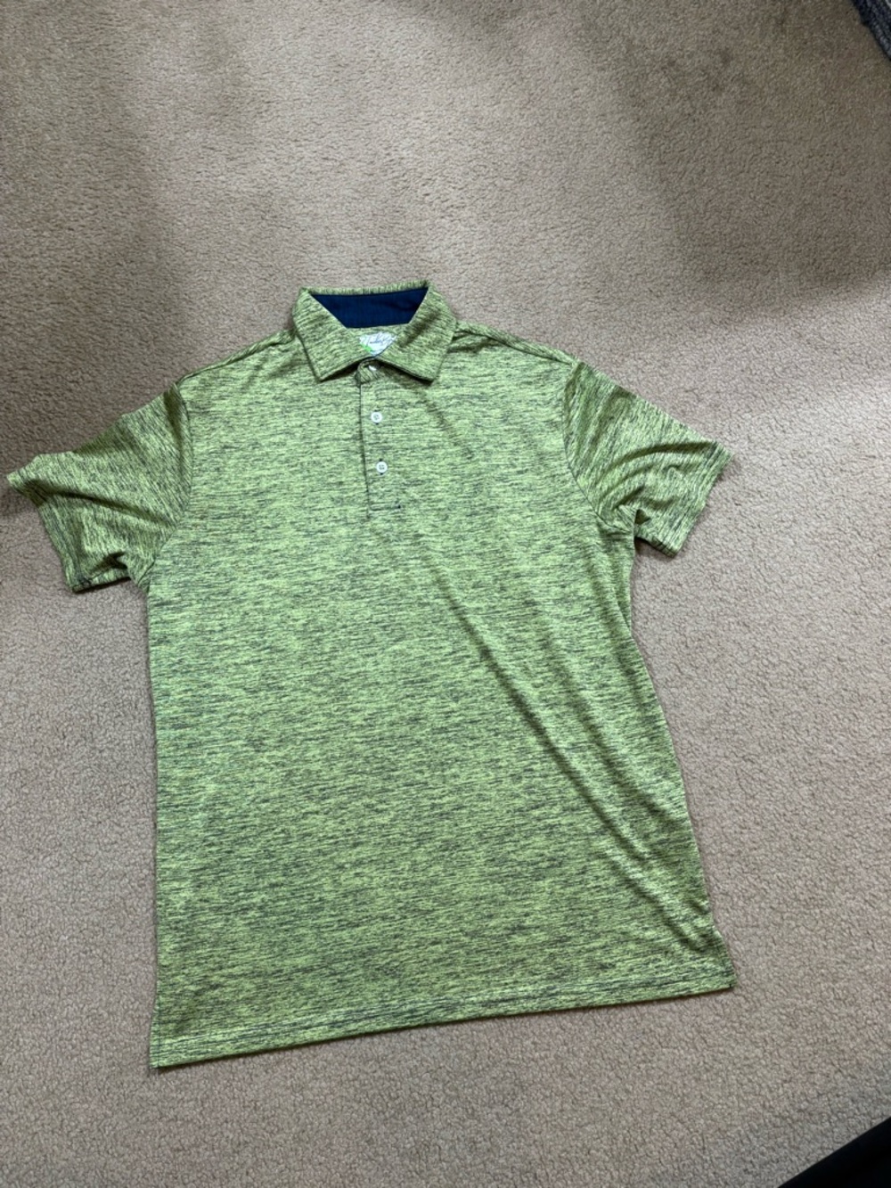Tailor Byrd Bright Green Heather Performance Polo